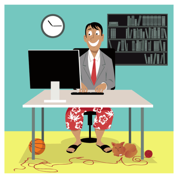 Work at Home in Your Pajamas.