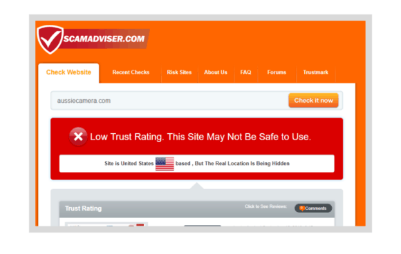 AussieCamera.com is High Risk!