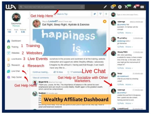What is Wealthy Affiliate Dashboard