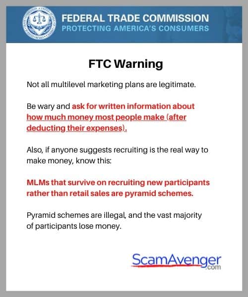 Scentsy FTC MLM Warning